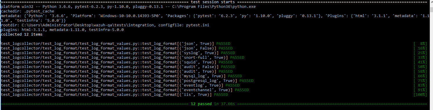 Logcollector integration tests T0: Check log_format values · Issue ...