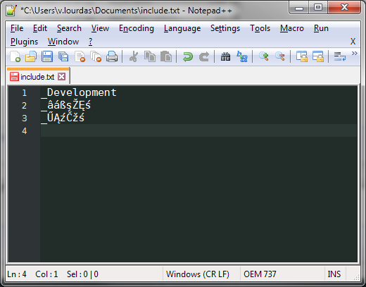 OEM 737 encoding broken from version 7.5.2 · Issue #3983 · notepad-plus ...