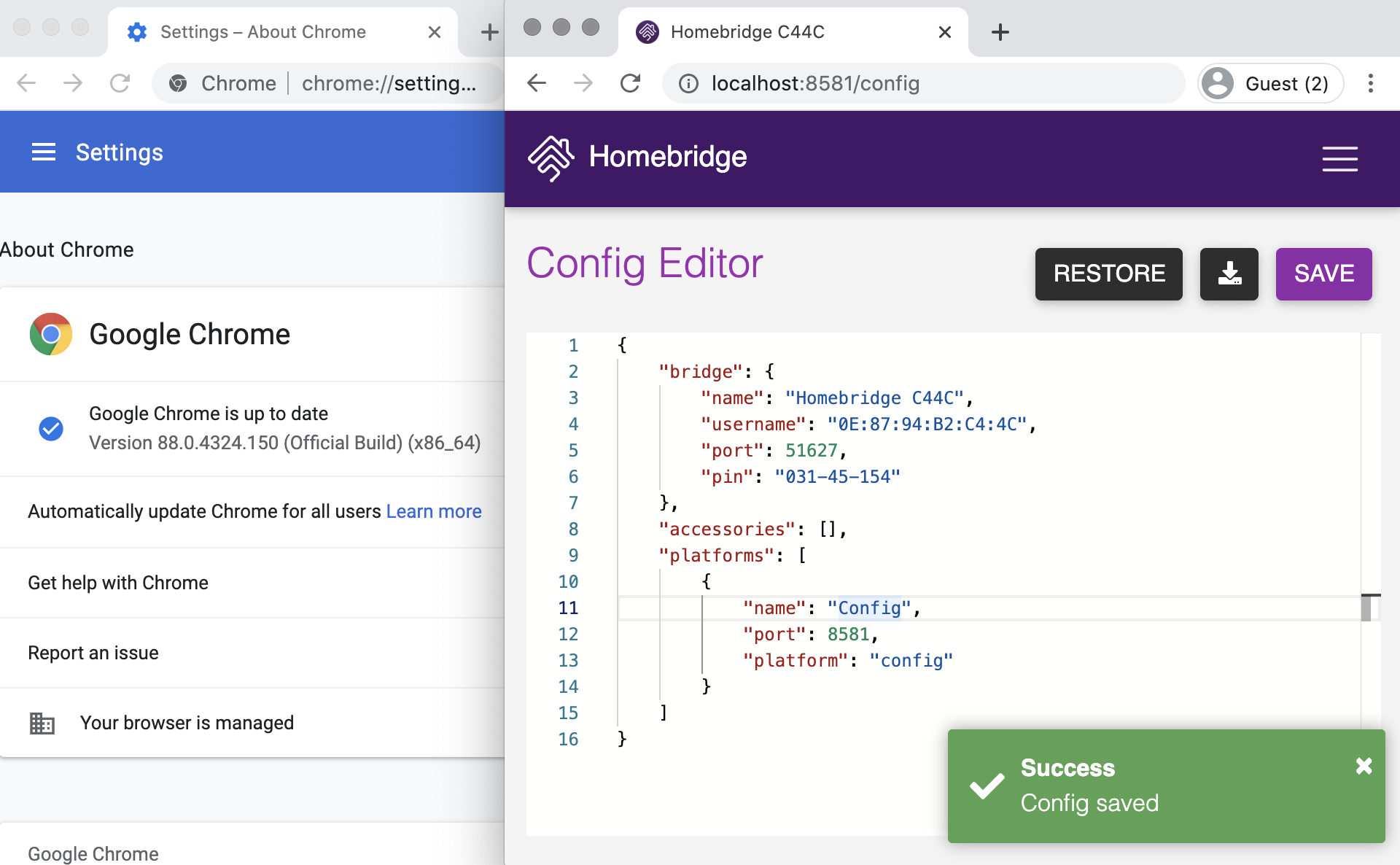 JSON syntax error in GUI with default config · Issue #2798 · homebridge ...
