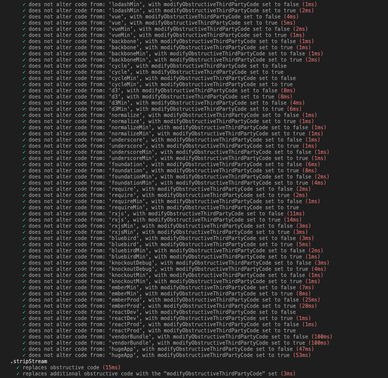Performance measurement and optimizations of ObstructiveCode RegEx
