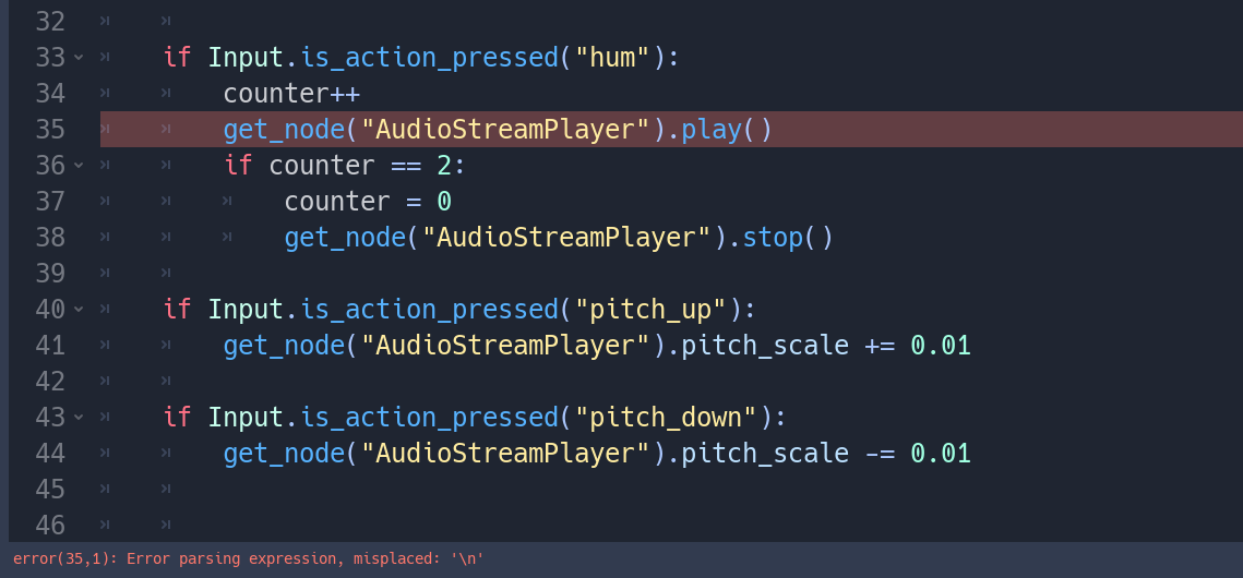 Parsing Error Accidental Line Break · Issue 2509 · godotengine/godot