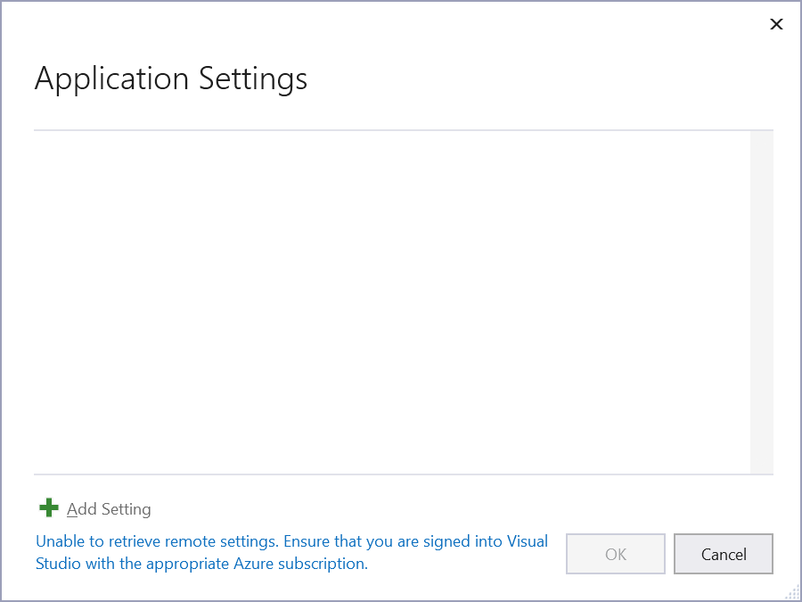 Application Settings without content and error message · Issue #1014 ...