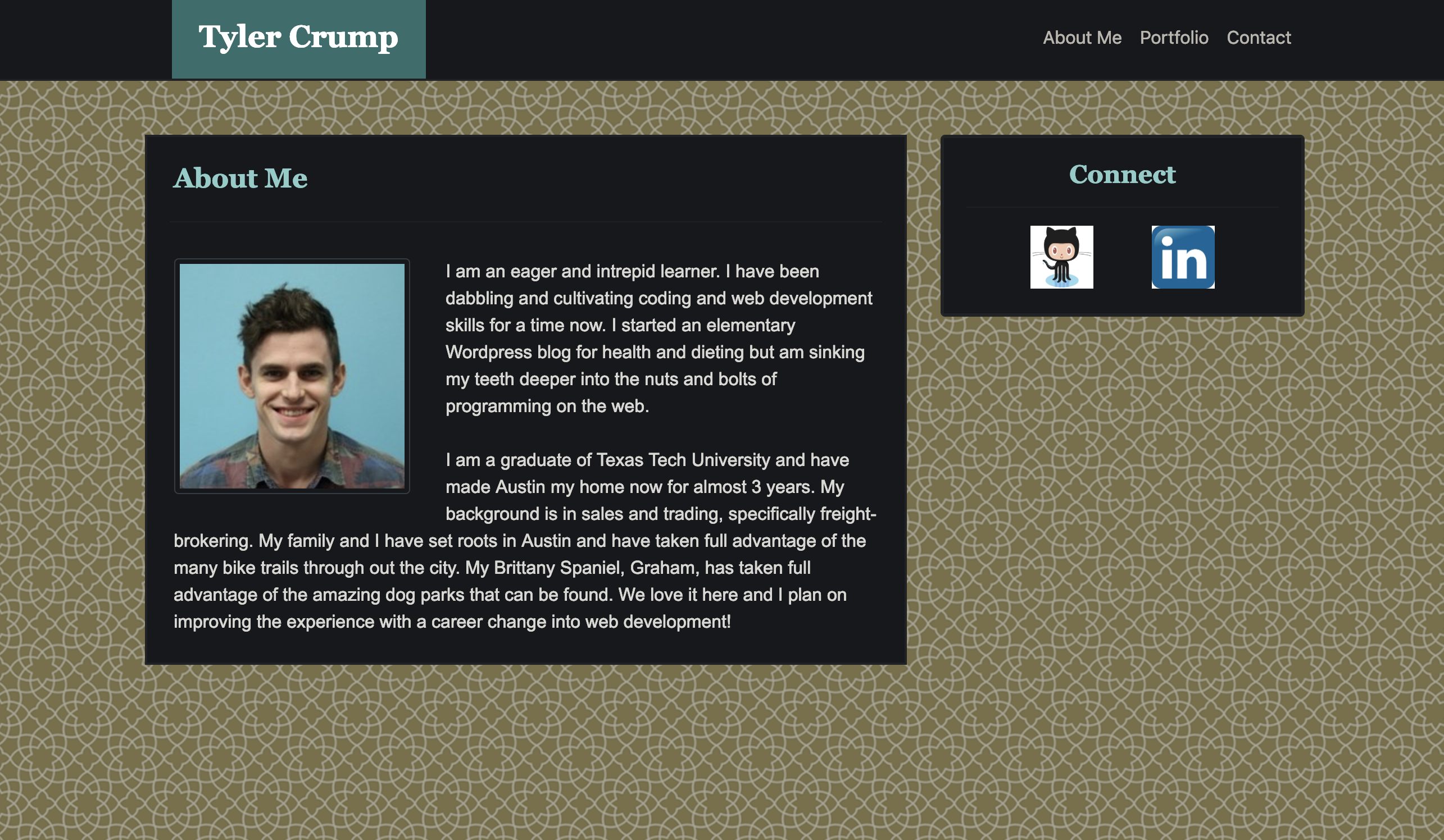 GitHub - tcrump38/Bootstrap-Portfolio: My bootstrap portfolio using ...