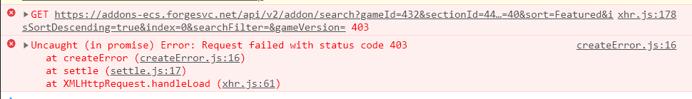 403 Request blocked by the Twitch API · Issue #581 · gorilla-devs ...