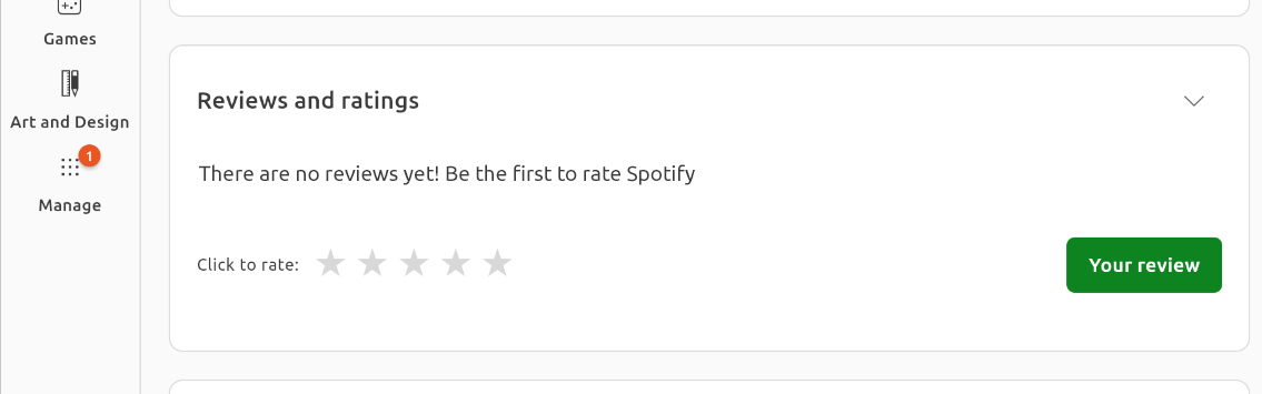 Review Empty Showing empty review if no reviews exist · Issue #1136 · ubuntu/app ...