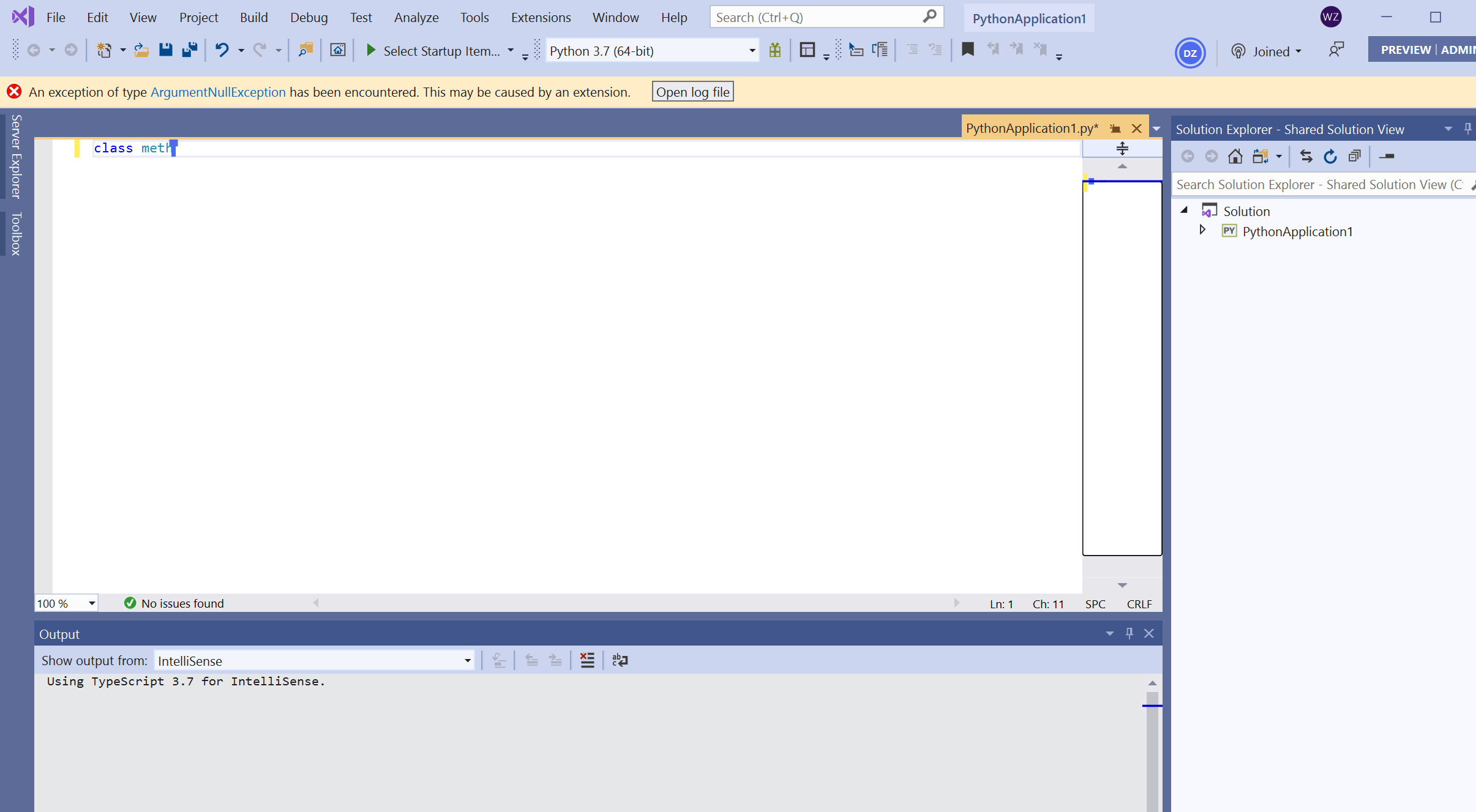 Live Share: Error happened when editor in Live Share client. · Issue ...