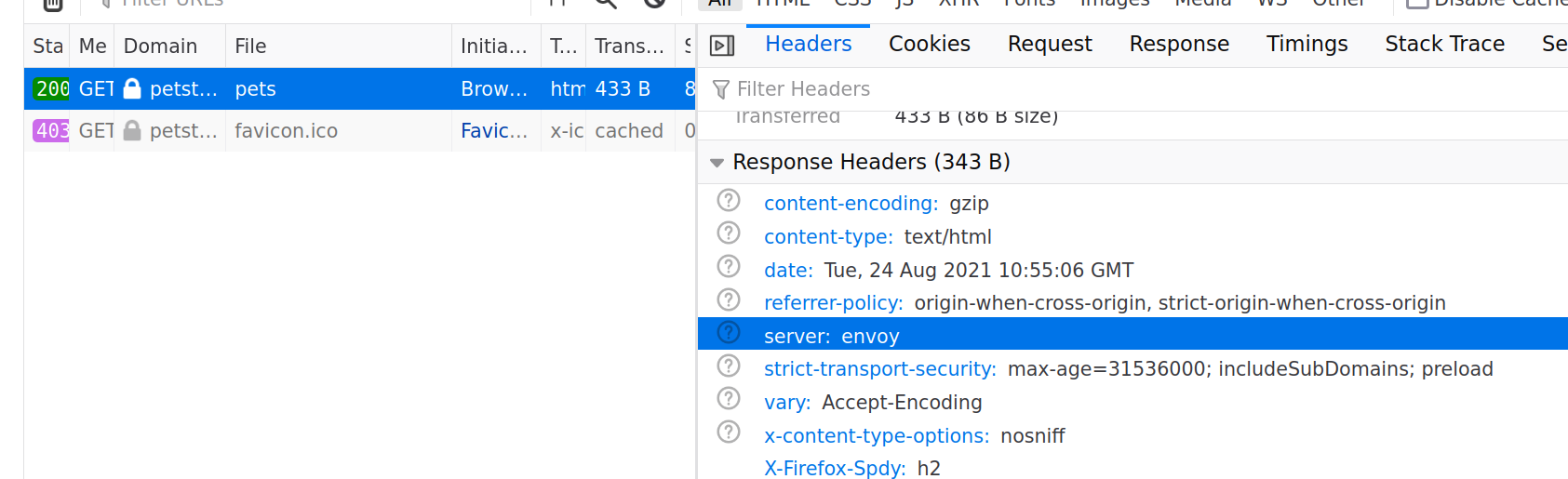 The server header is not removed in the response headers by ...