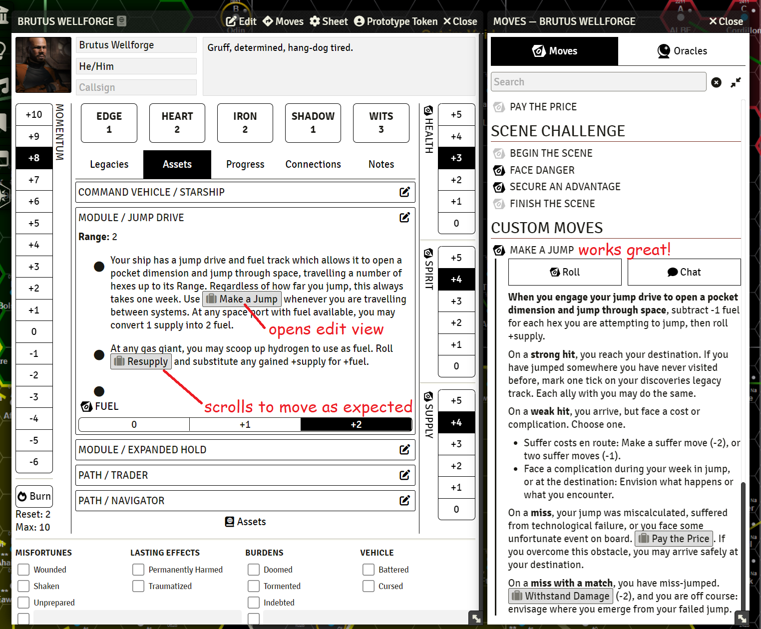 Move drag/click broken in some places · Issue 479 · ben/foundryironsworn · GitHub