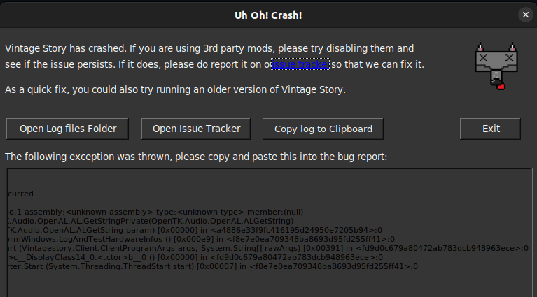 New install on Ubuntu 22 and the game will crash at start · Issue #2286 ...