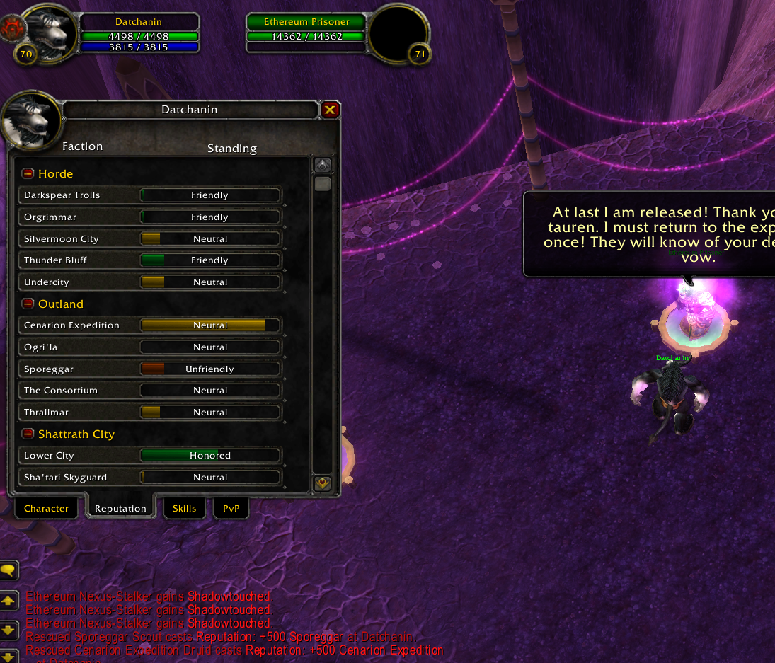 TBC] Ethereum Prison Does Not Give You Reputation · Issue #1717 ·  cmangos/issues