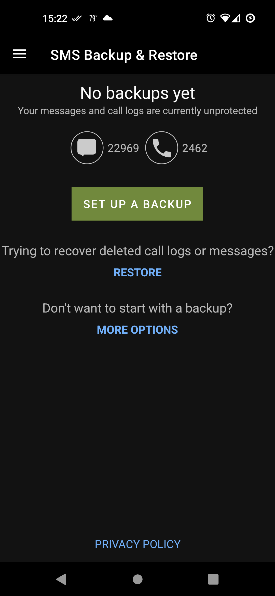  feature request list backup details for sms mms special smsmms json