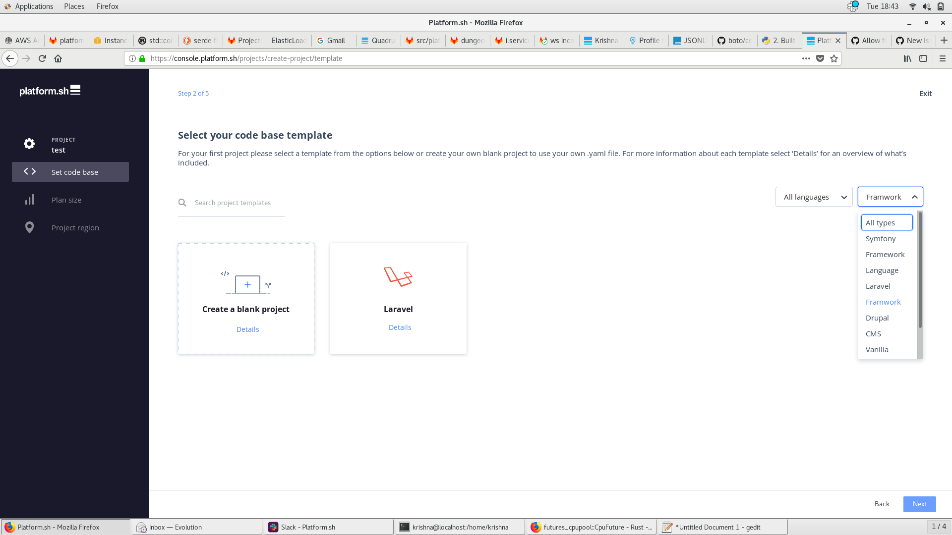 Typo in types on New project template screen · Issue #30 · platformsh ...
