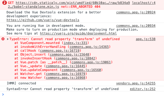 bug: multiple errors in the last version running in localhost · Issue ...
