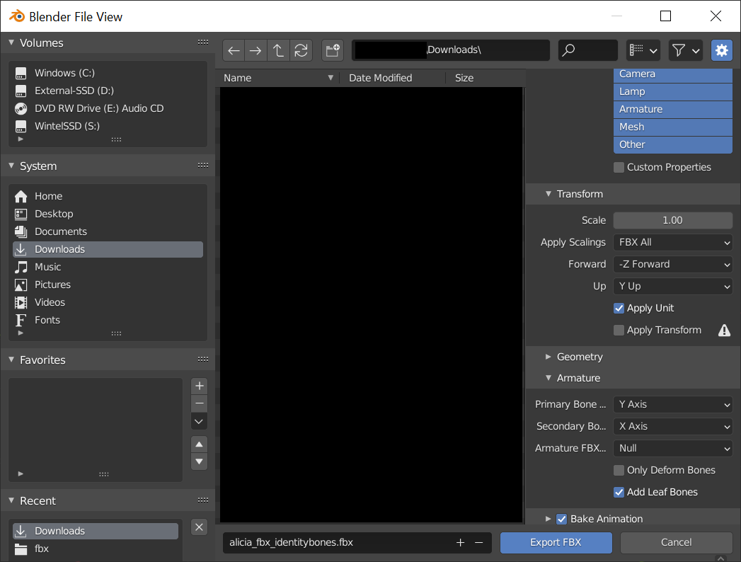 [FBX] Incorrect bind poses in fbx files exported by Blender · Issue