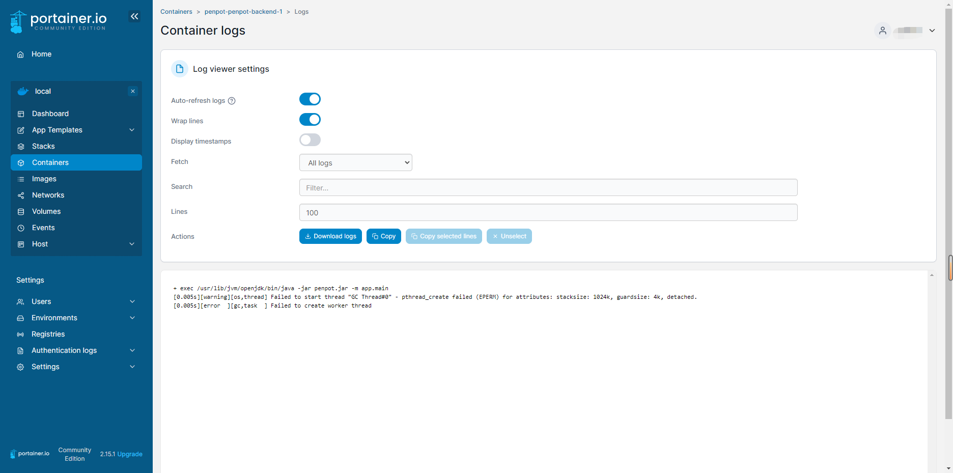 bug: install Penpot with docker gets error · Issue #2506 · penpot ...