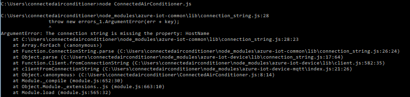 The connection string is missing the property: HostName · Issue #10109 ...
