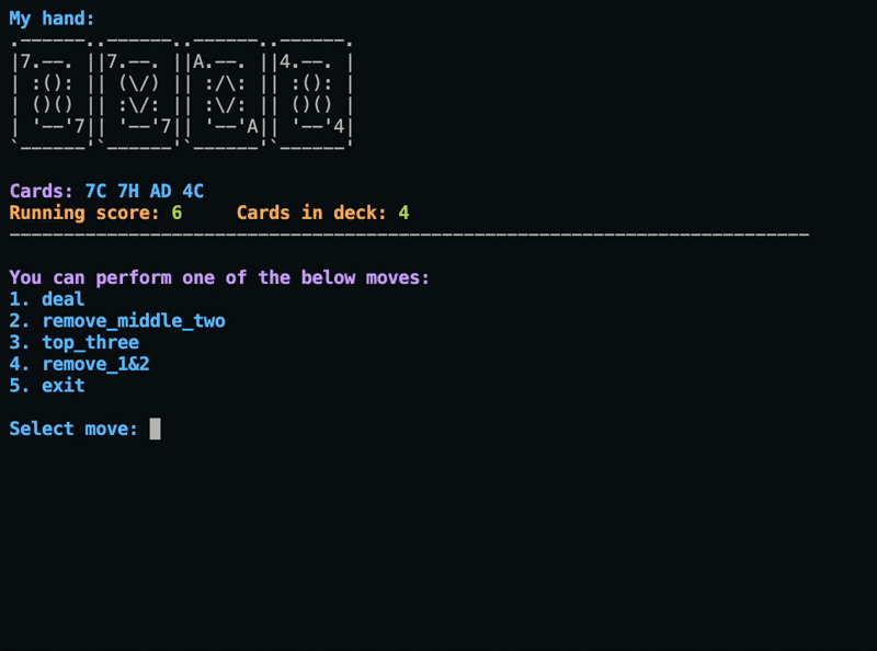 GitHub - vgnshiyer/One-handed-solitaire: One handed solitaire. An ...