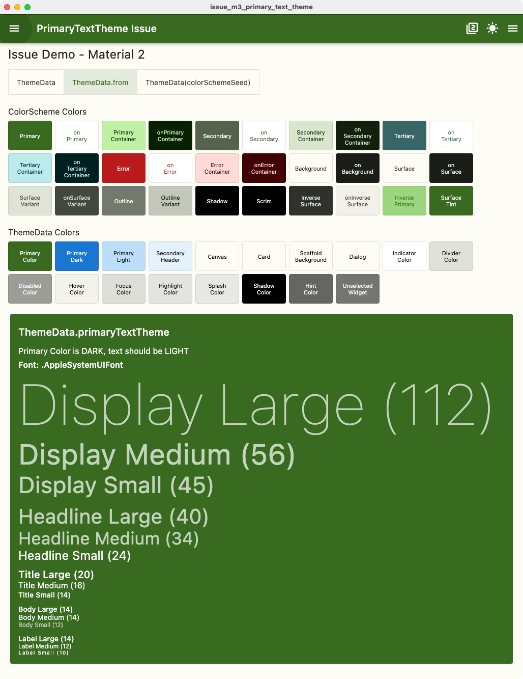 Wrong Contrast Color on `ThemeData.primaryTextTheme` in Dark Mode ...
