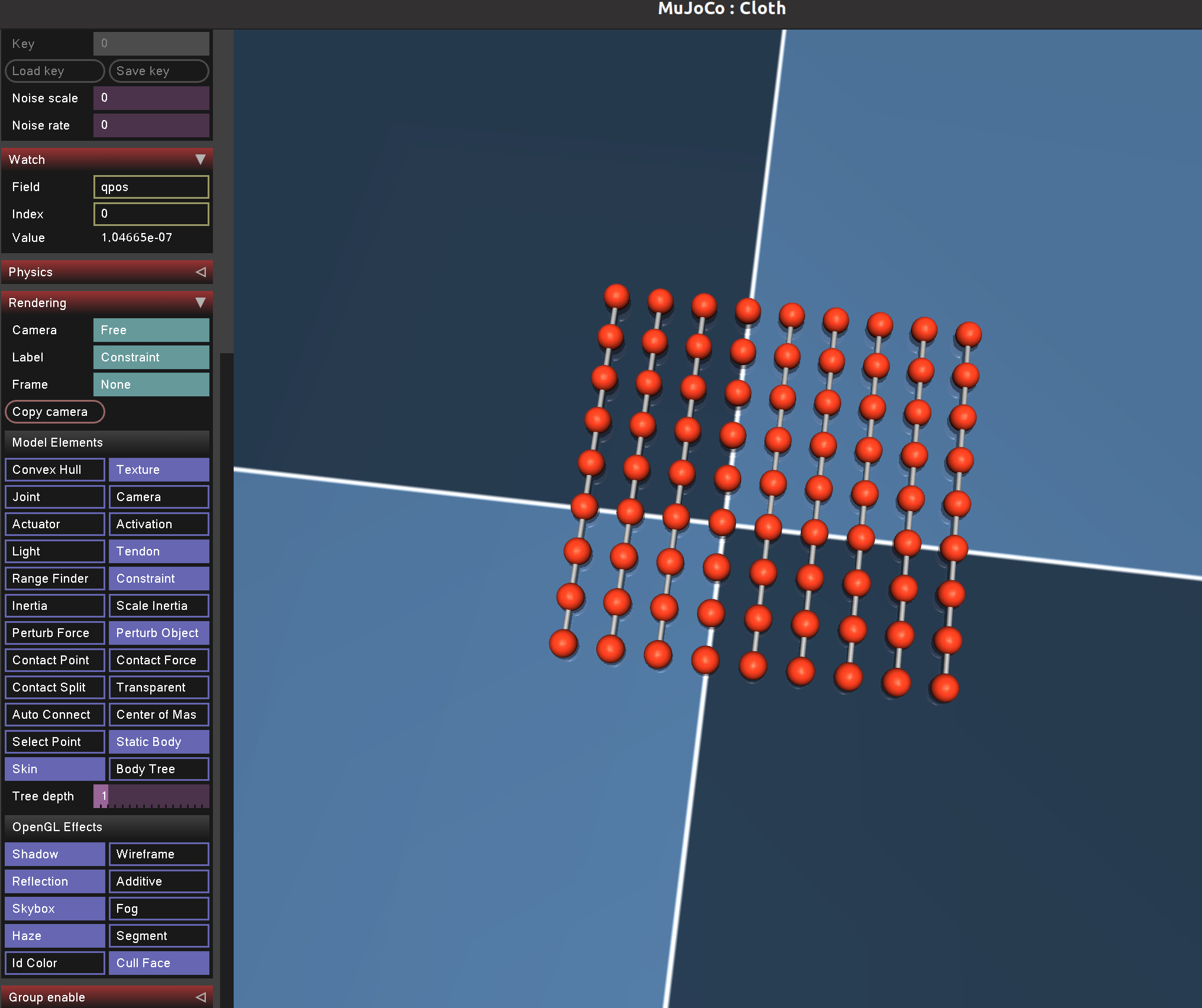 Modeling detail of cloth object · Issue #810 · google-deepmind/mujoco ...