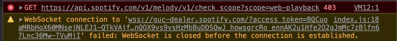 Spotify Web Player: Invalid token scopes. · Issue #73 · gilbarbara ...