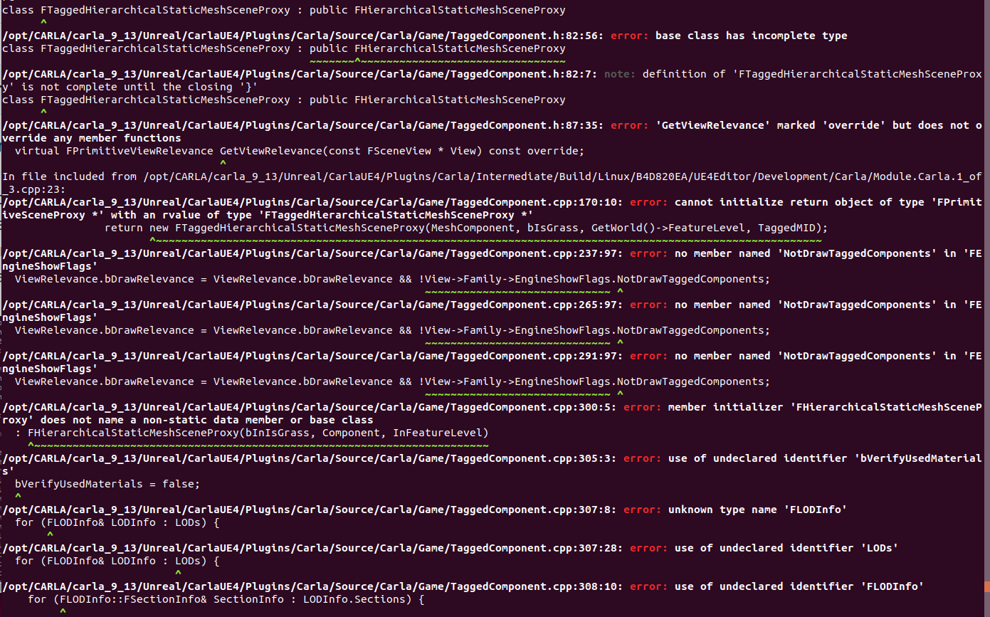 failed make launch to CARLA 0.9.13 · Issue #4905 · carla-simulator ...