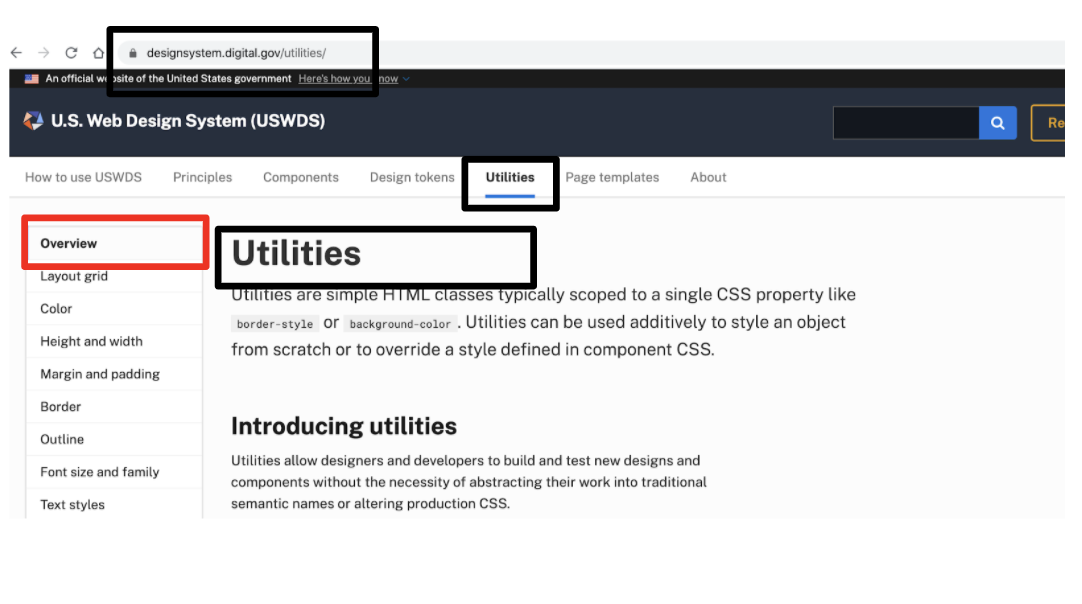 Update Utilities labels for consistency · Issue #920 · uswds/uswds-site ...