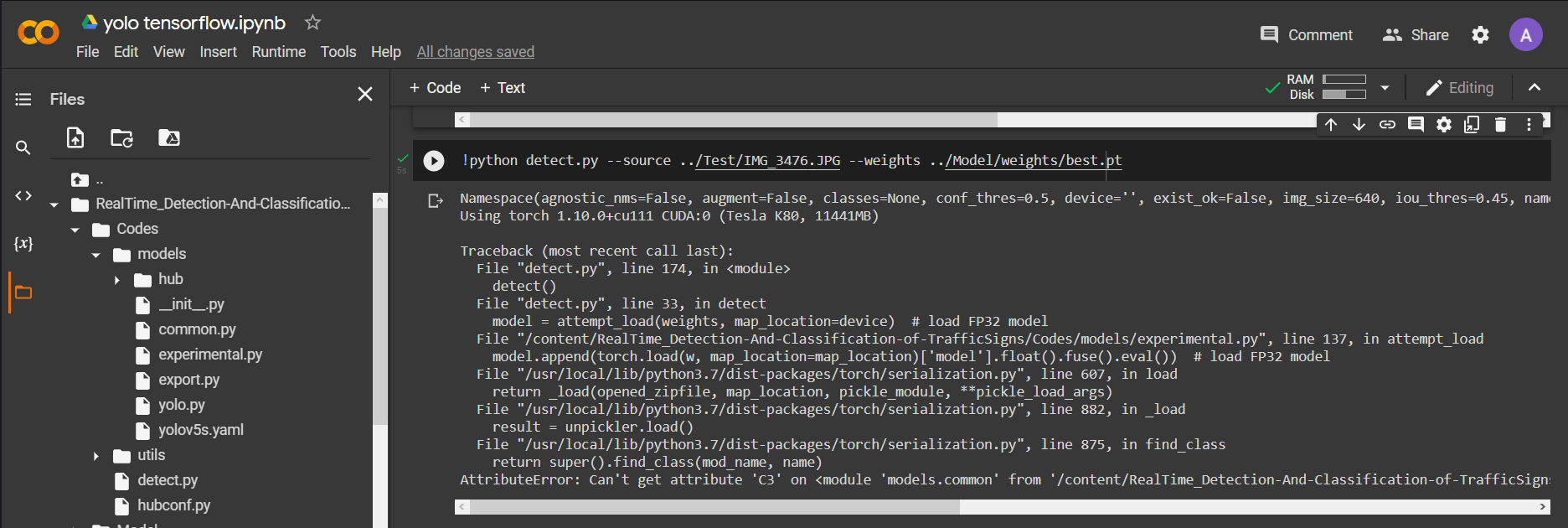 Error while running the test command · Issue #1 · aryan0141/RealTime ...