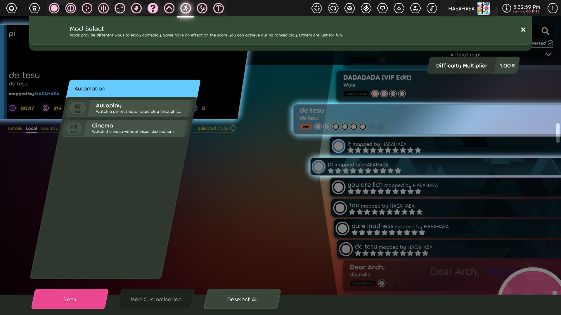 Mod select overlay not displaying hidden columns back when switching ...