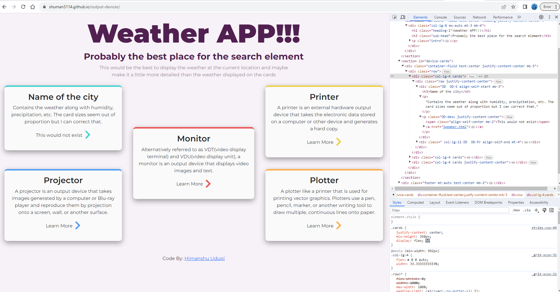 Automatically detect user location and display the weather of their ...