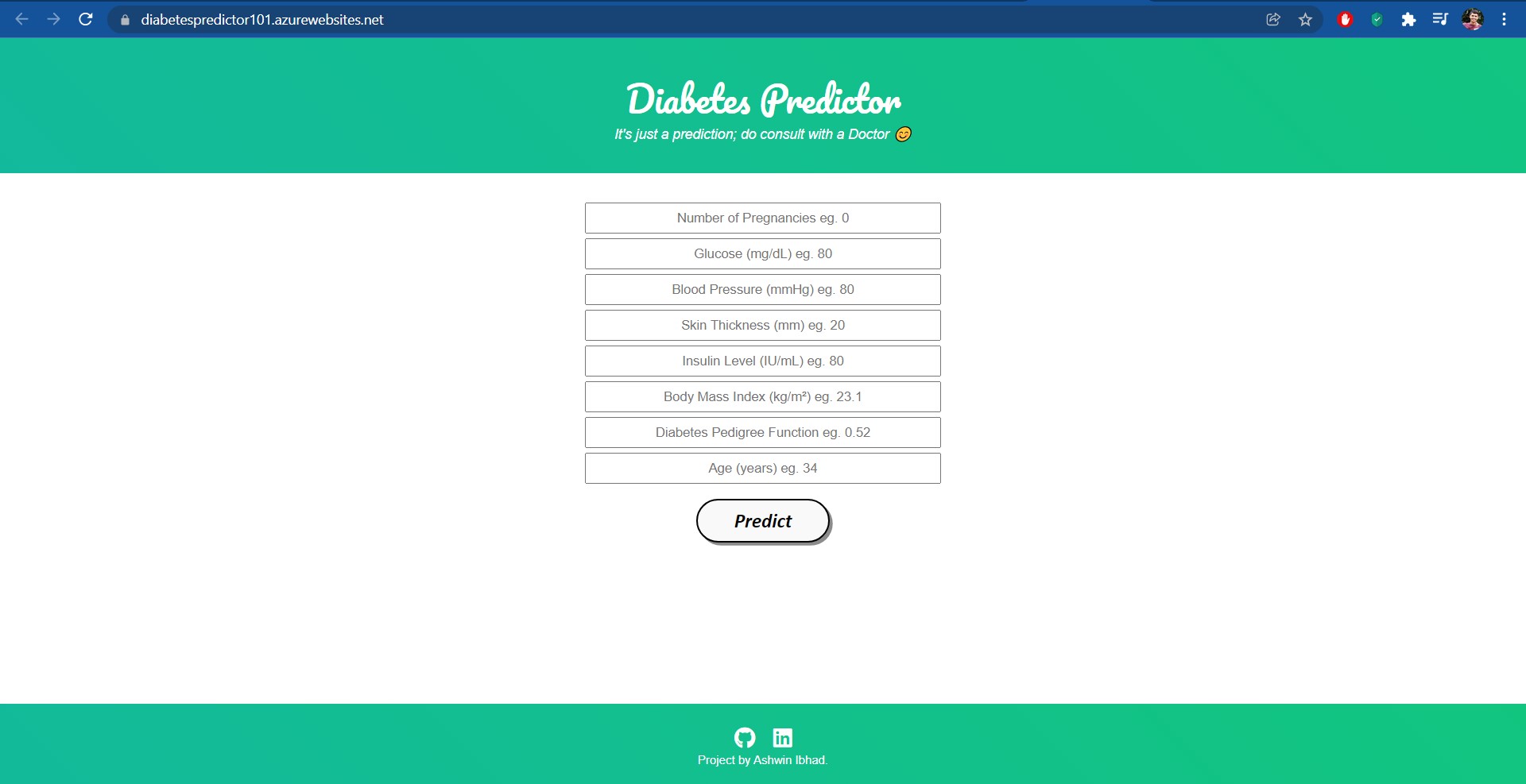 GitHub - AshwinIbhad/Diabetes-Predictor: Prediction tool to identify ...