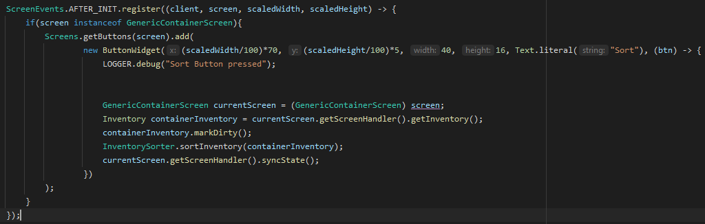 Add GUI button to trigger an action in a generic inventory · FabricMC ...