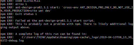 $ npm install $ npm start 出错。 · Issue #3992 · ant-design/ant-design-pro ...