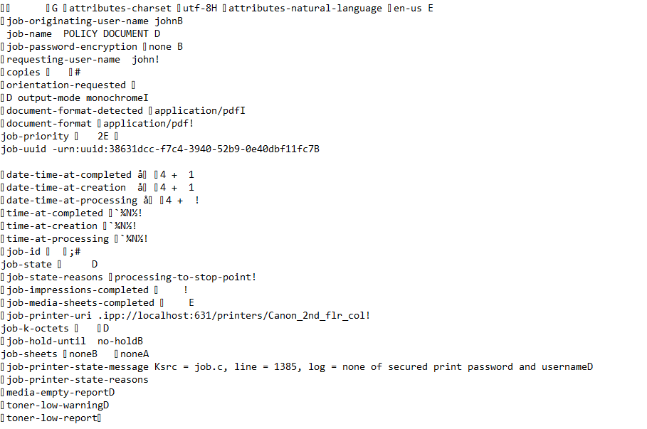 Inability to set printer attribute jobpassword · Issue 5926 · apple
