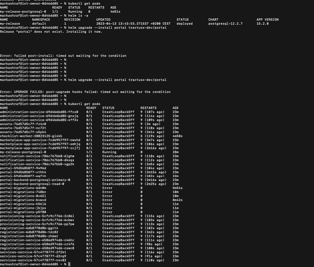 Installing the portal using helm · Issue 9 · eclipsetractusx/portal