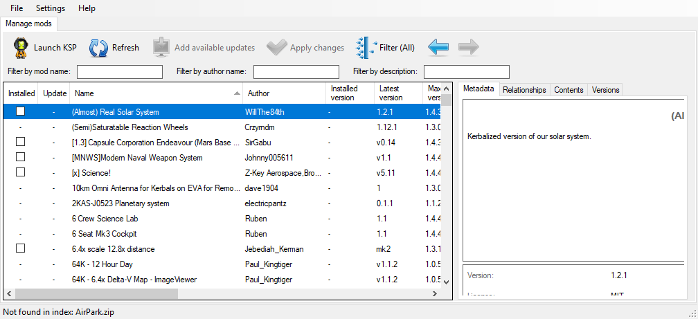 CKAN ERROR WHILE INSTALLING PARALLAX visual data 7