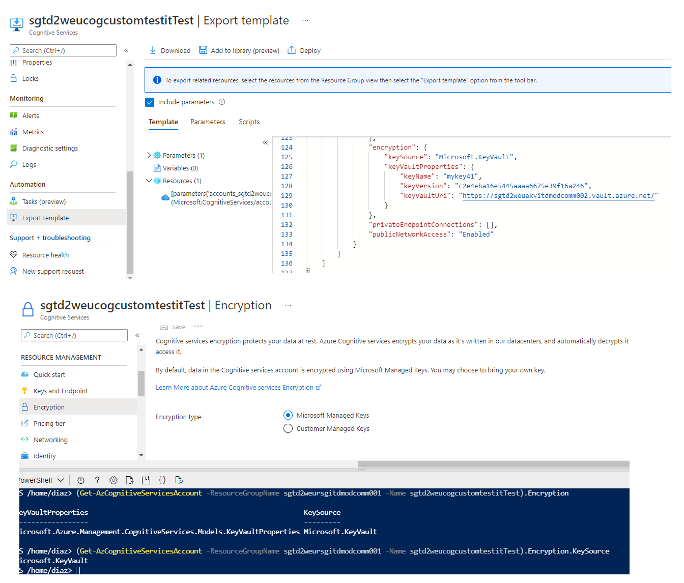 Azure Portal - No update Customer Managed Keys option · Issue #100 ...
