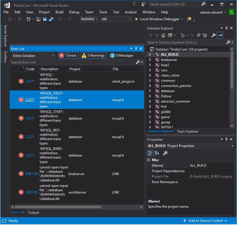 Trinity core installation>Compiling Errors · Issue #22034 · TrinityCore ...