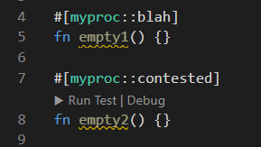 "run test" lens on any attribute containing the string "test" · Issue ...