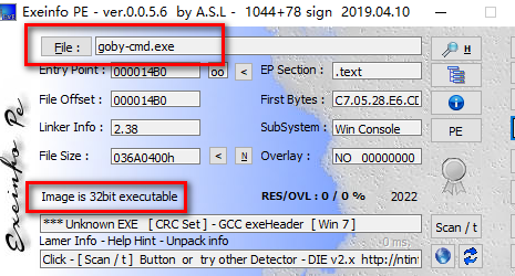 建议将Windows版本中的goby-cmd.exe改为64位程序 · Issue #377 · gobysec/Goby · GitHub