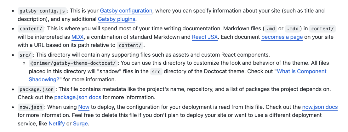 Paragraph with underlined links