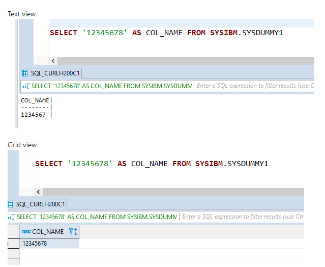 Column values are being truncated when column name is short in default ...