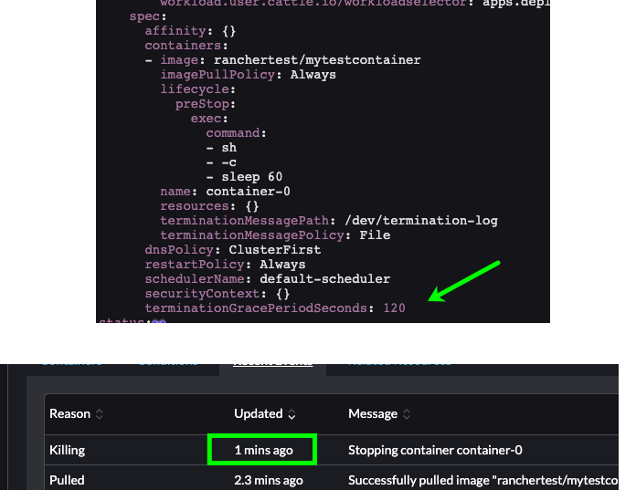 Container Lifecycle Hooks | add "Termination Grace Period" input field ...