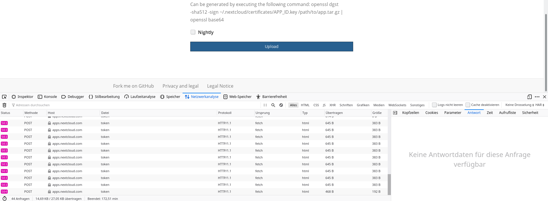 API service is down (http code 503) · Issue #632 · nextcloud/appstore ...