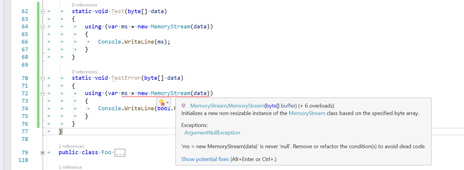 CA1508 False positive on using statement · Issue #2985 · dotnet/roslyn ...