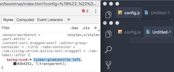 Linear gradient on right side of file tab · Issue #51938 · microsoft ...