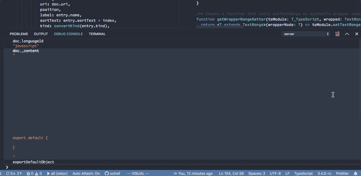Evaluating expressions in Debug Console scrolls to top · Issue #70781 ...