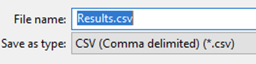 When exporting a query result as a CSV or other file type, a filename ...