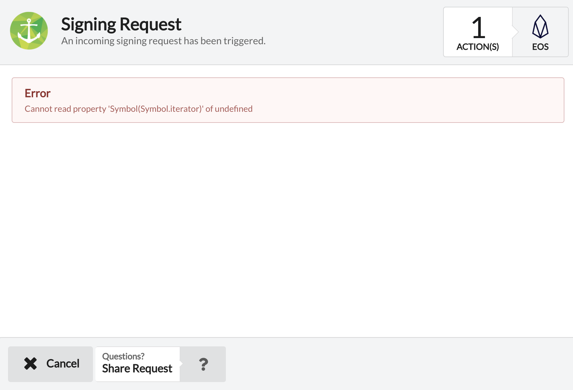 Anchor fails to sign transactions · Issue 779 · greymass/anchor · GitHub