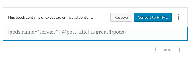 Shortcodes cannot contain html code in the new Gutemberg Editor · Issue ...