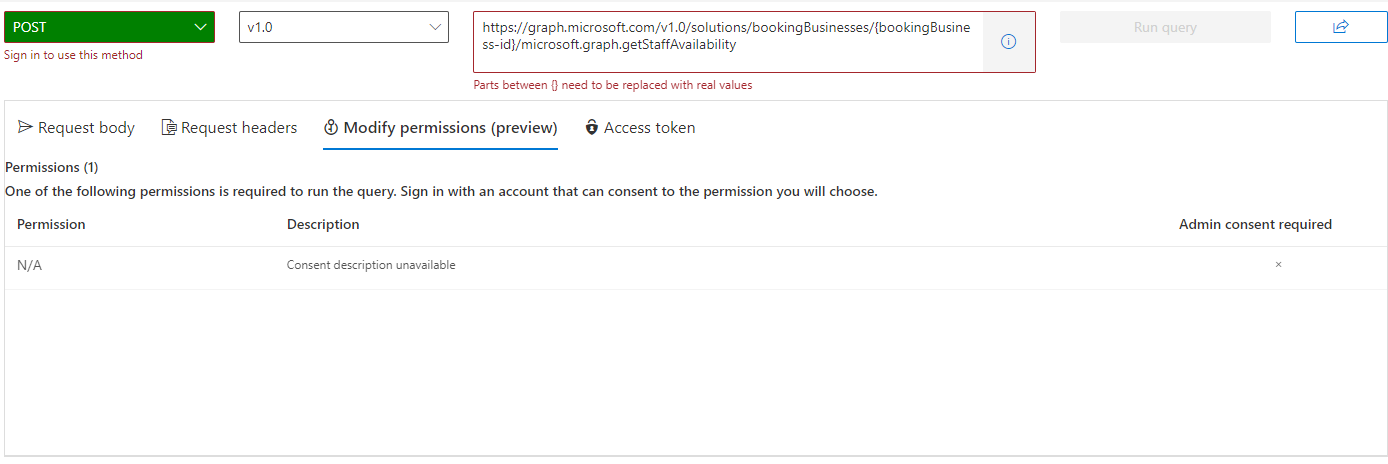 microsoft.graph.getStaffAvailability returns UnknownError and has a N/A ...